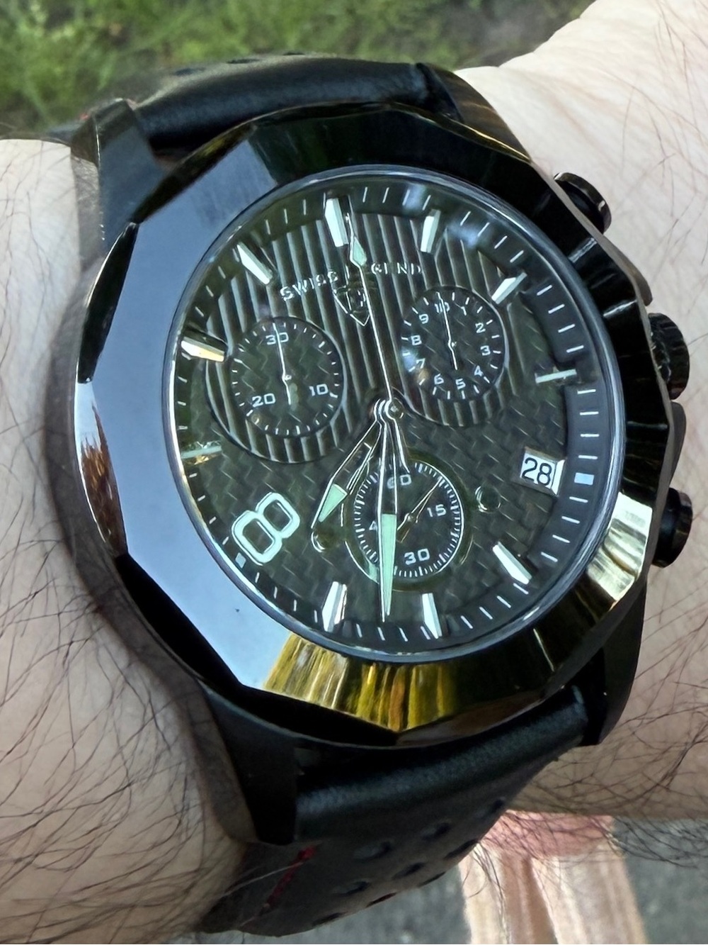 Swiss Legend Black Chronograph Men’s watch | Sapphire Crystal | 45mm